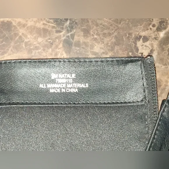 "Natalie" Sz. 9 High Faux Black Leather Boots - Picture 6 of 6